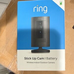Ring Stick Up Cam Battery - Sleek Black Design